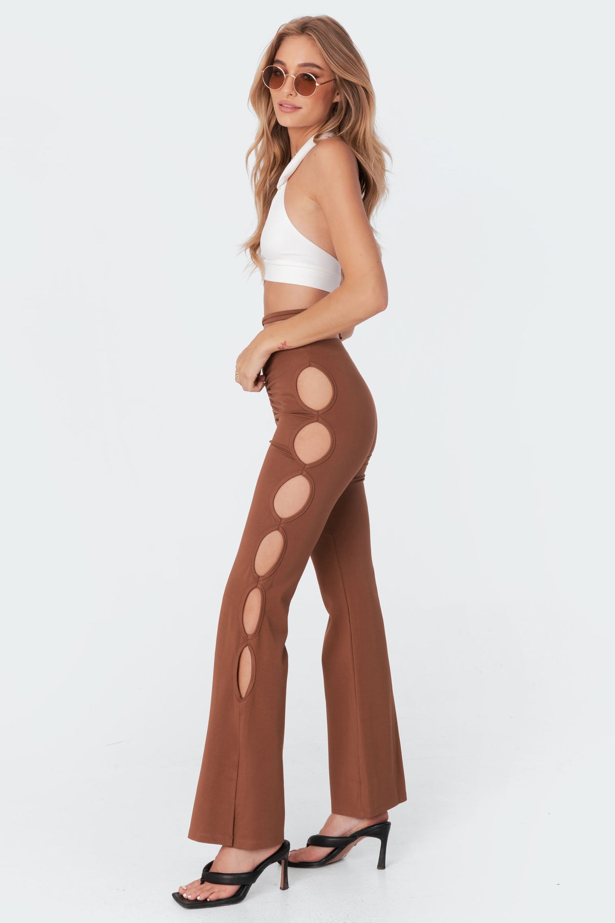 Adina Cut-Out Flared Pants